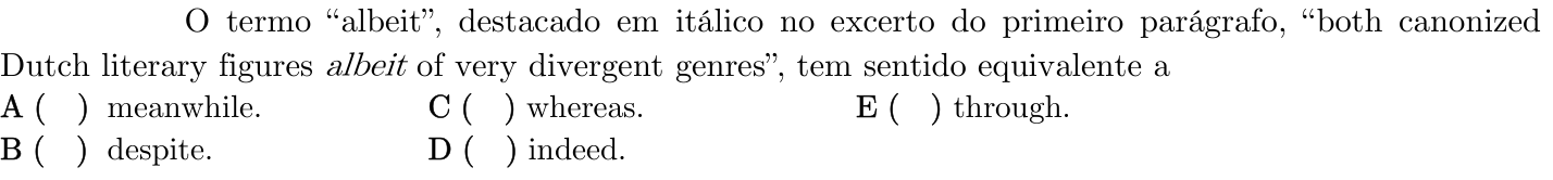 Questão 33 no caderno 1ª fase do ITA 2022