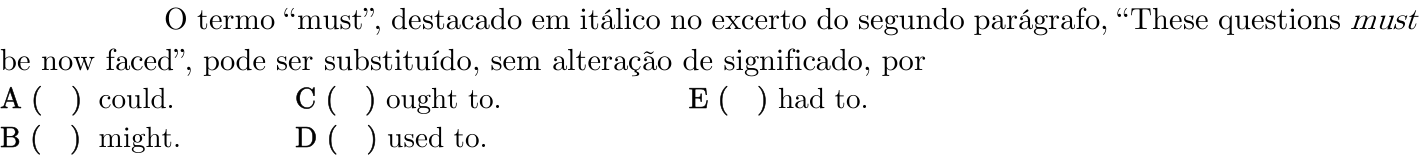 Questão 36 no caderno 1ª fase do ITA 2022