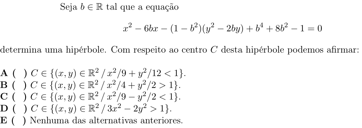 Questão 48 no caderno 1ª fase do ITA 2022