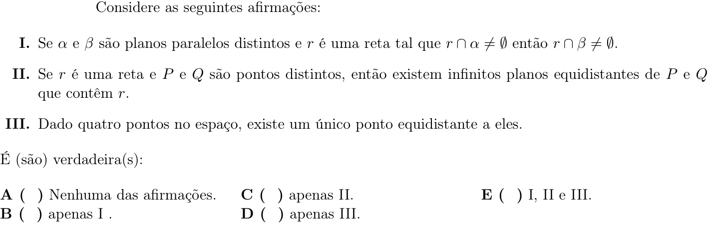 Questão 50 no caderno 1ª fase do ITA 2022