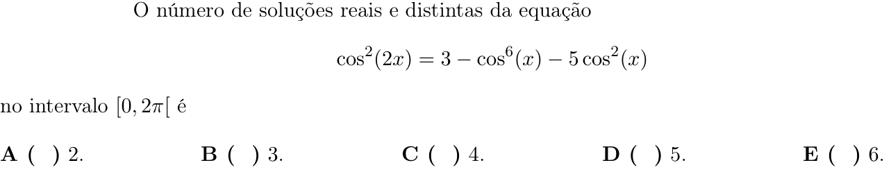 Questão 54 no caderno 1ª fase do ITA 2022