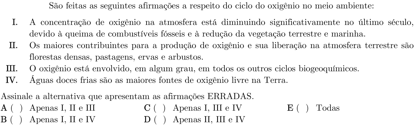 Questão 61 no caderno 1ª fase do ITA 2022