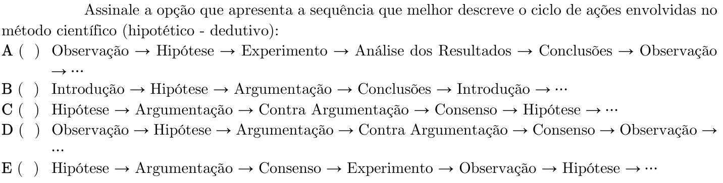 Questão 64 no caderno 1ª fase do ITA 2022