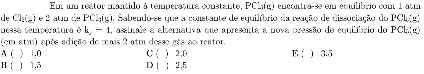 Questão 68 no caderno 1ª fase do ITA 2022