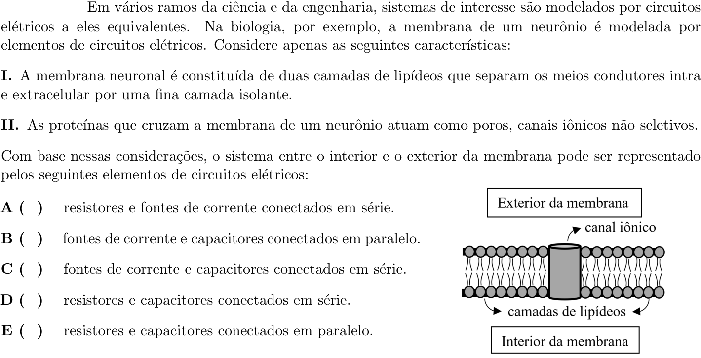 Questão 9 no caderno 1ª fase do ITA 2023