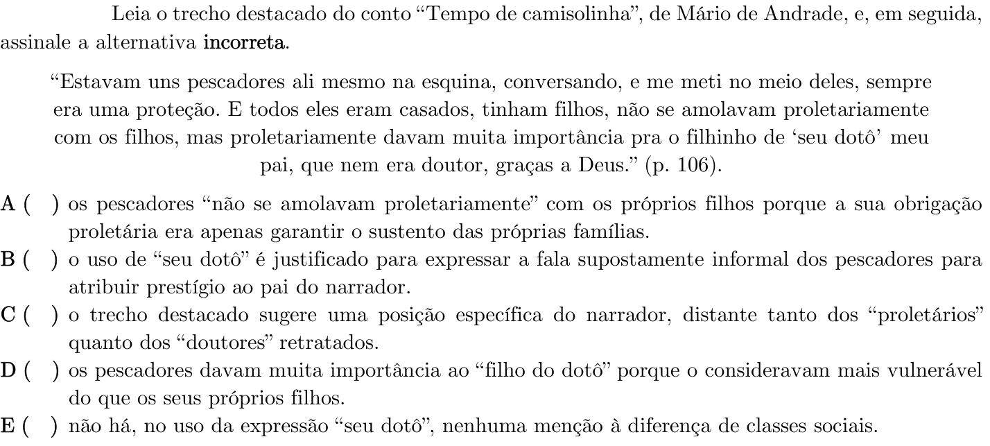 Questão 16 no caderno 1ª fase do ITA 2023
