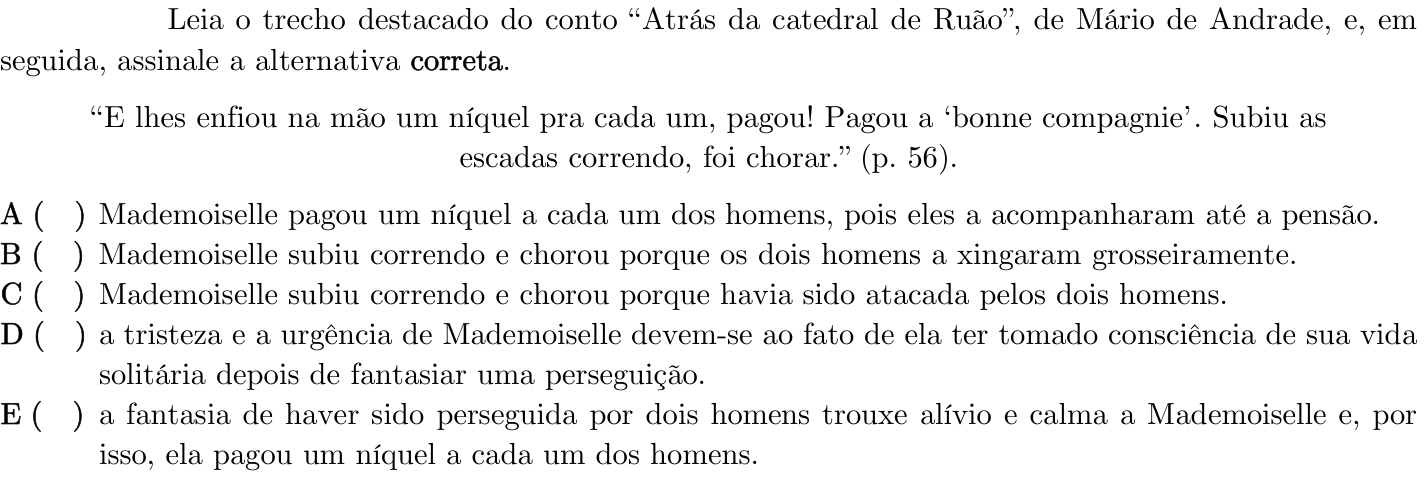 Questão 20 no caderno 1ª fase do ITA 2023