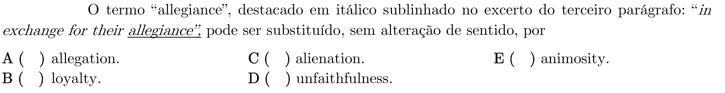 Questão 29 no caderno 1ª fase do ITA 2023