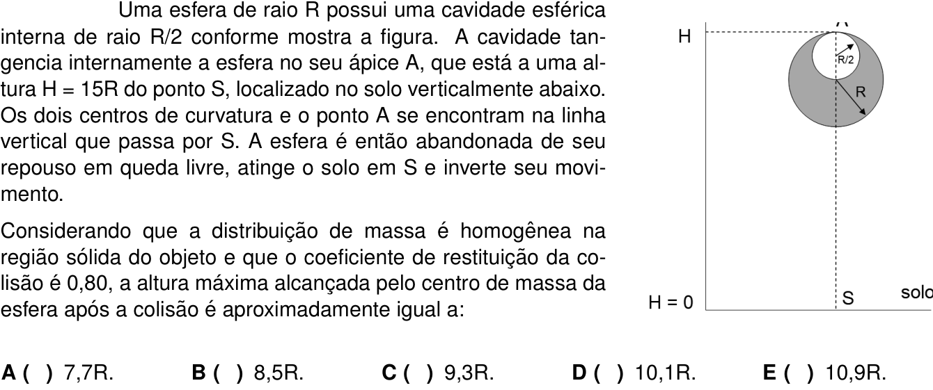 Questão 3 no caderno 1ª fase do ITA 2024