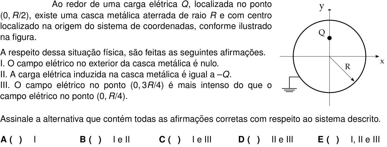 Questão 9 no caderno 1ª fase do ITA 2024
