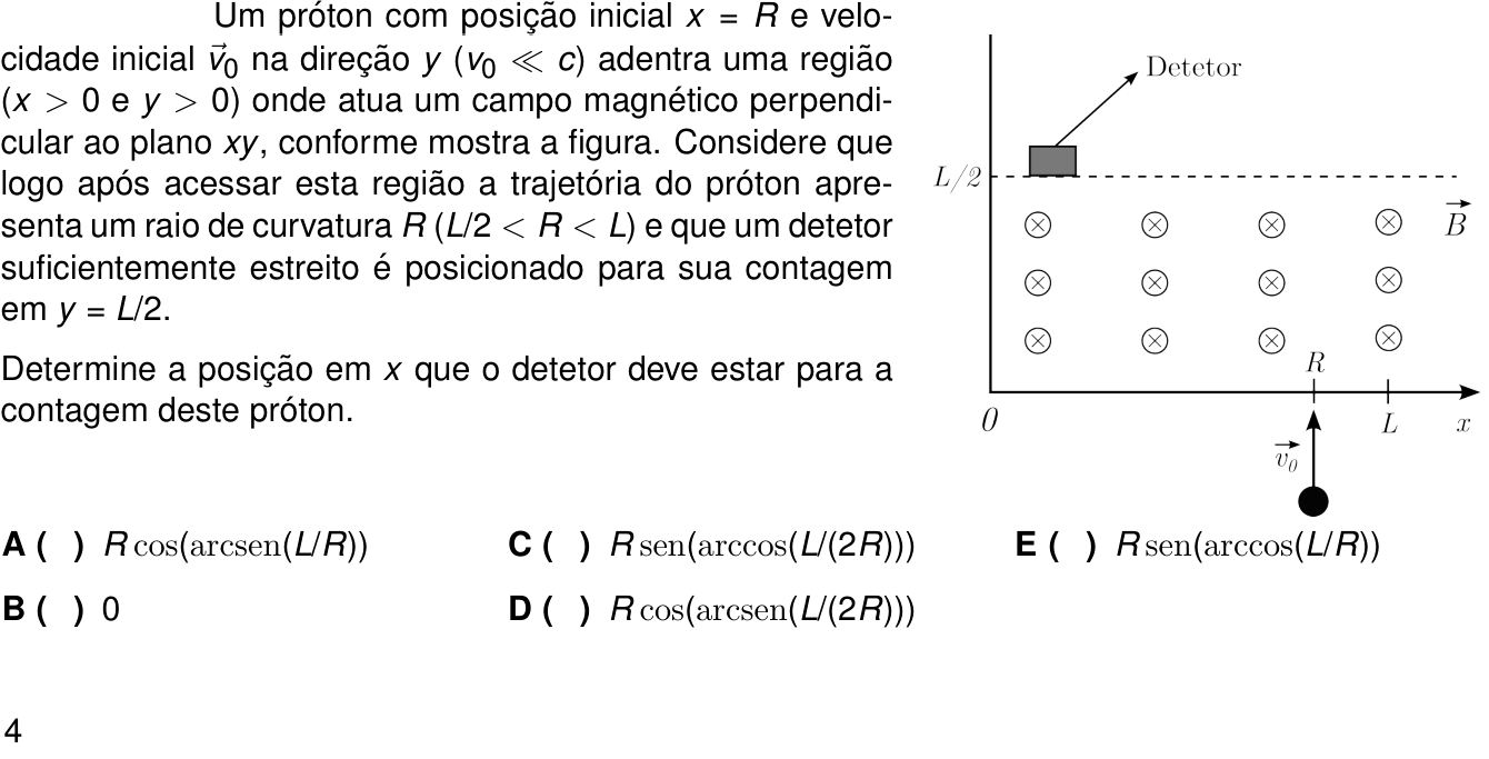 Questão 10 no caderno 1ª fase do ITA 2024