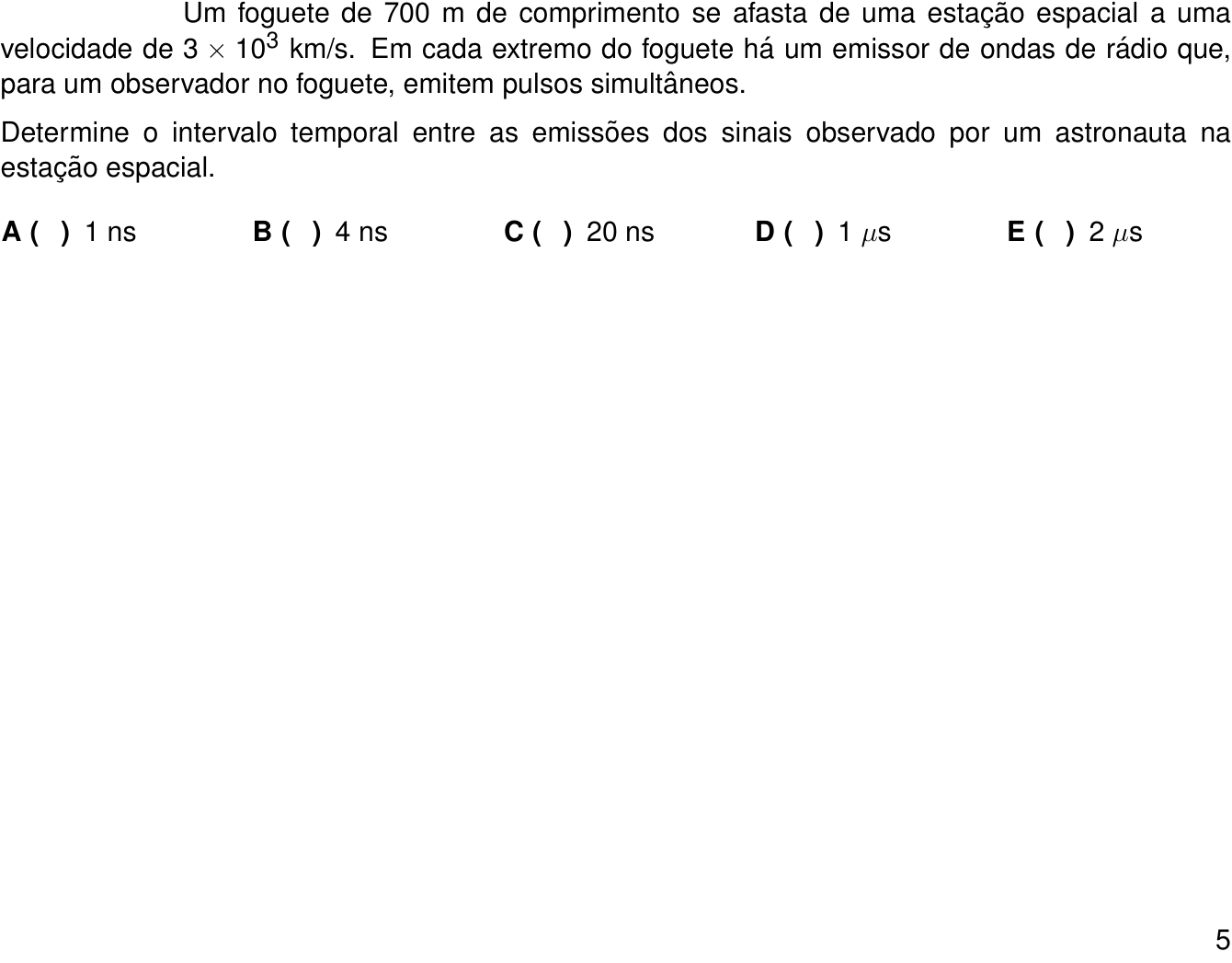Questão 12 no caderno 1ª fase do ITA 2024