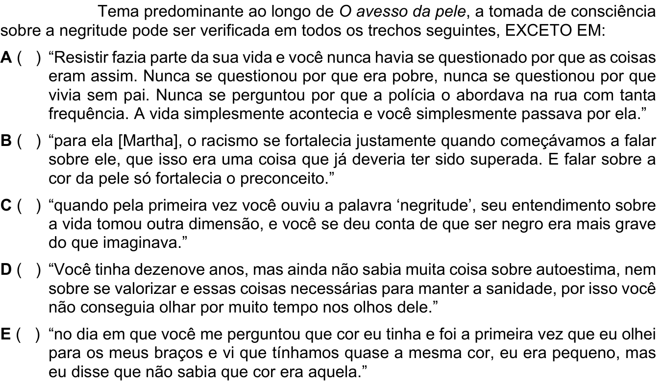 Questão 18 no caderno 1ª fase do ITA 2024