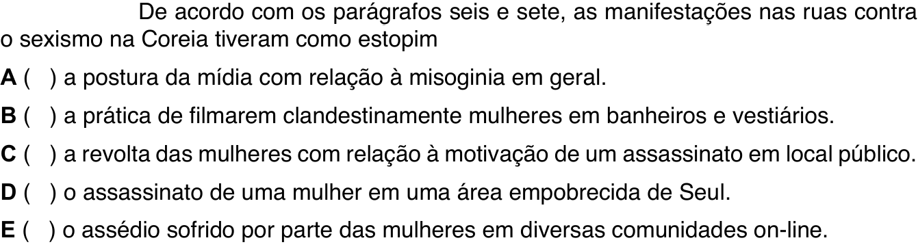 Questão 36 no caderno 1ª fase do ITA 2024