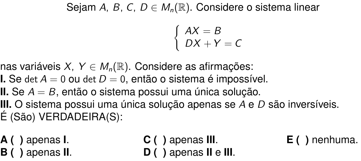 Questão 38 no caderno 1ª fase do ITA 2024