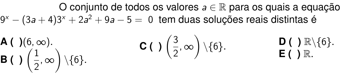 Questão 6 no caderno 1ª fase do ITA 2025