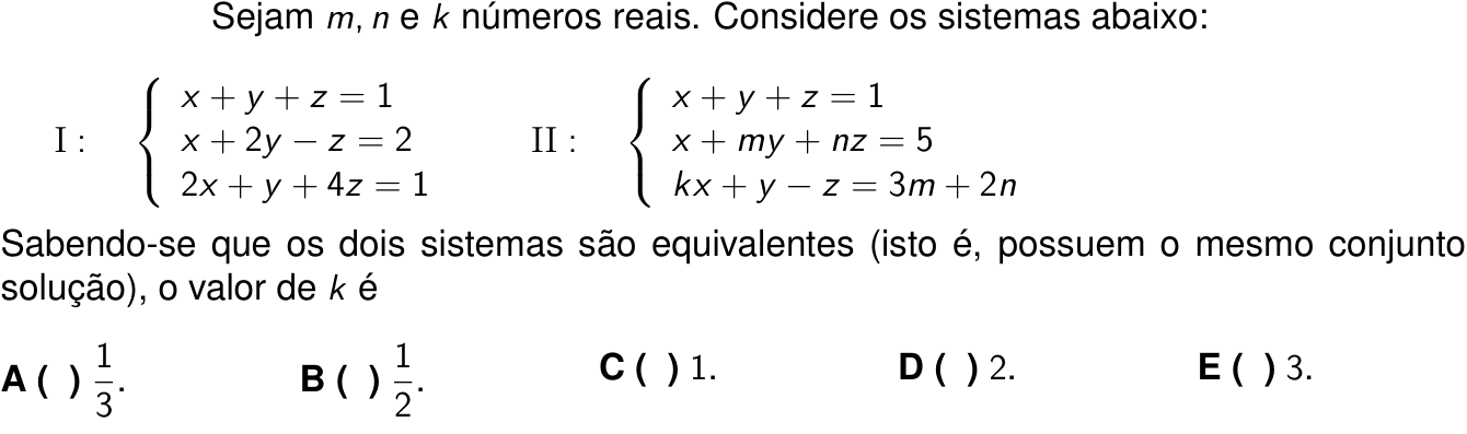 Questão 7 no caderno 1ª fase do ITA 2025
