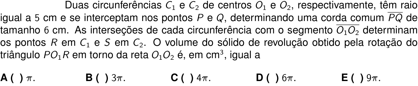 Questão 9 no caderno 1ª fase do ITA 2025