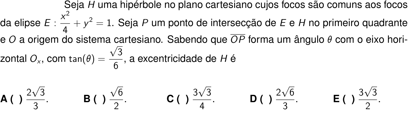 Questão 11 no caderno 1ª fase do ITA 2025