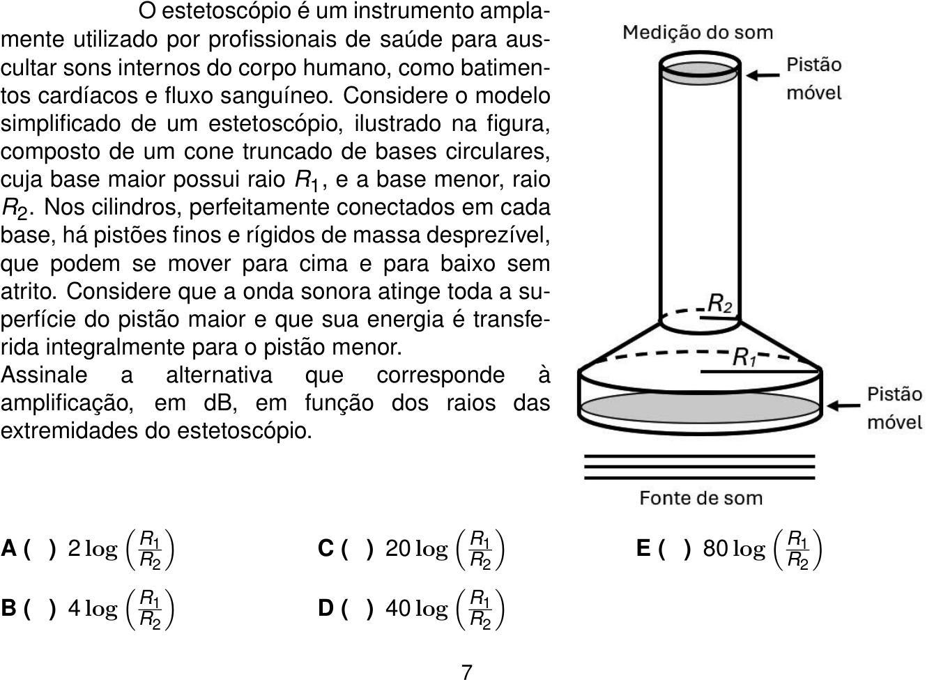 Questão 19 no caderno 1ª fase do ITA 2025