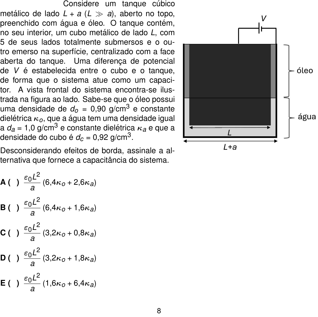 Questão 21 no caderno 1ª fase do ITA 2025