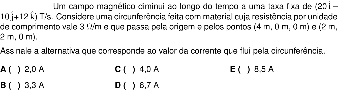 Questão 23 no caderno 1ª fase do ITA 2025