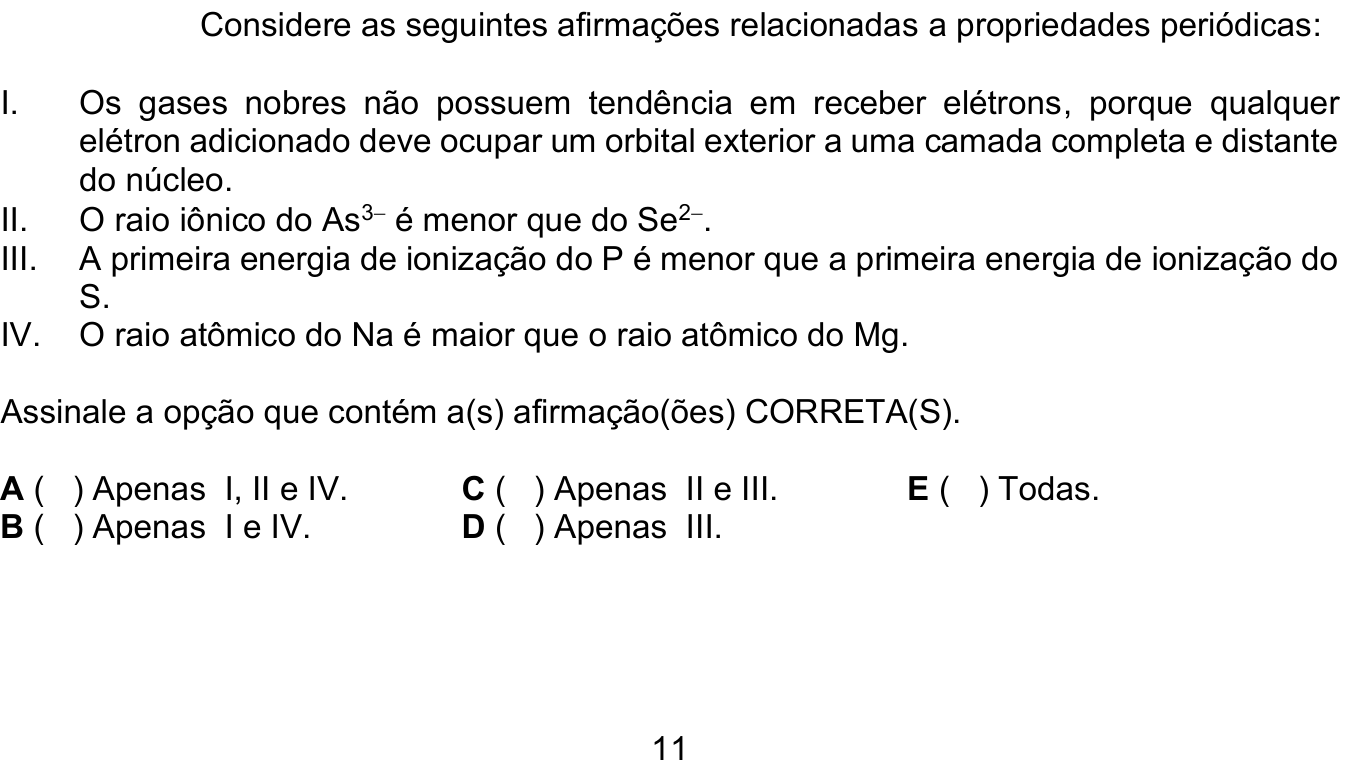 Questão 27 no caderno 1ª fase do ITA 2025