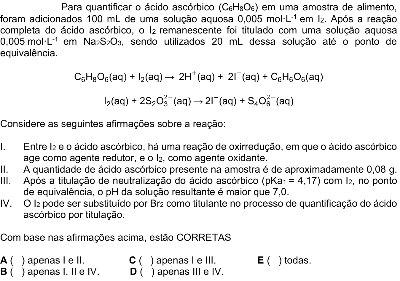 Questão 29 no caderno 1ª fase do ITA 2025