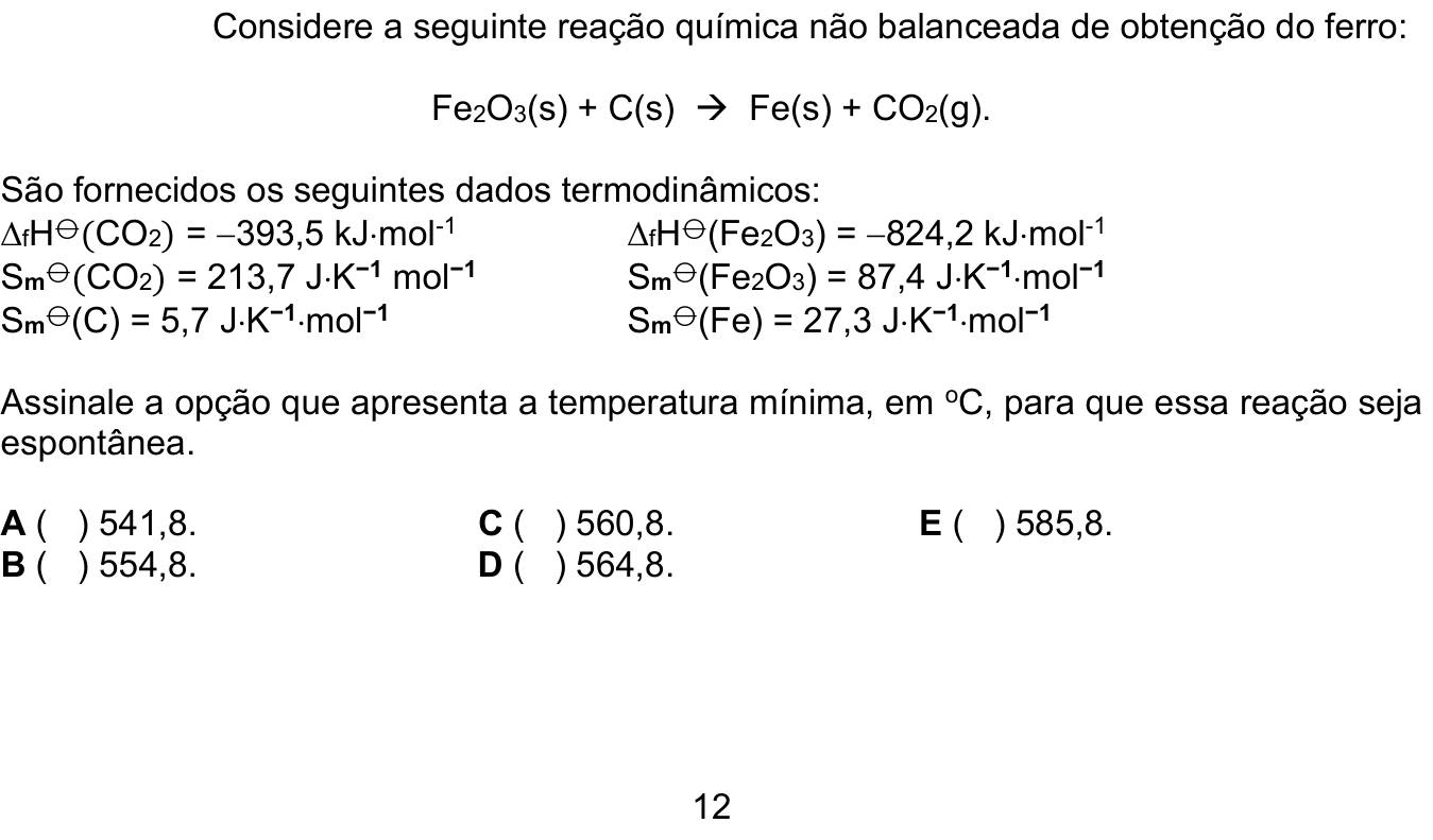 Questão 30 no caderno 1ª fase do ITA 2025