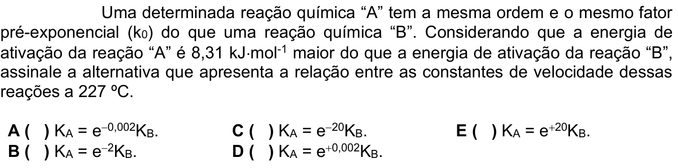 Questão 31 no caderno 1ª fase do ITA 2025