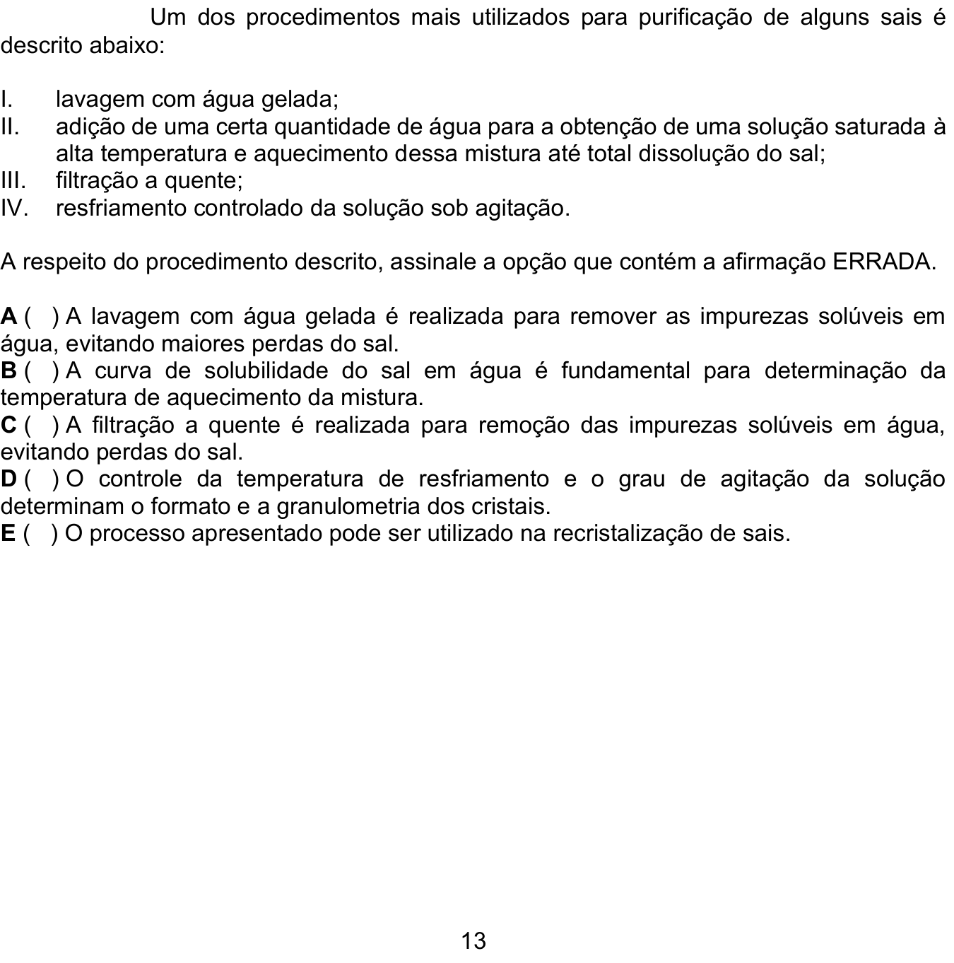 Questão 33 no caderno 1ª fase do ITA 2025