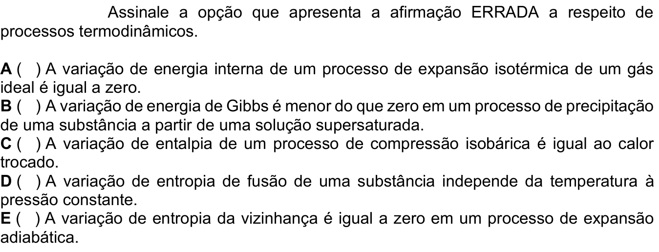 Questão 34 no caderno 1ª fase do ITA 2025