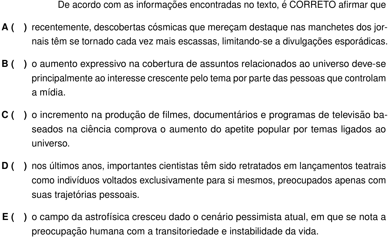 Questão 37 no caderno 1ª fase do ITA 2025