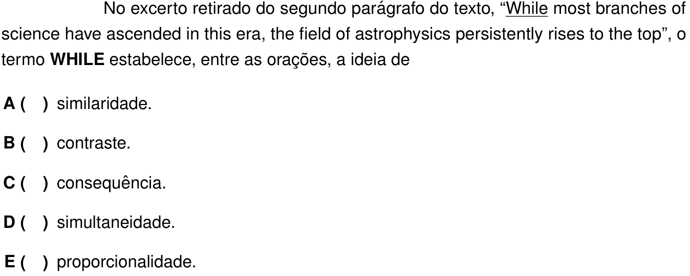 Questão 38 no caderno 1ª fase do ITA 2025