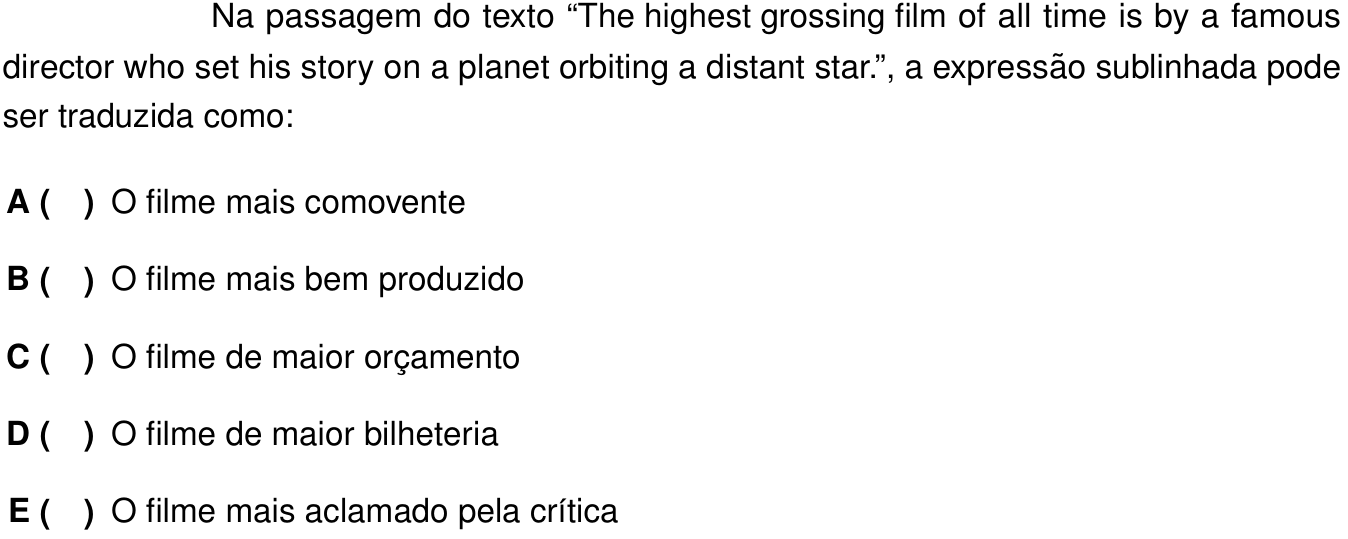Questão 39 no caderno 1ª fase do ITA 2025