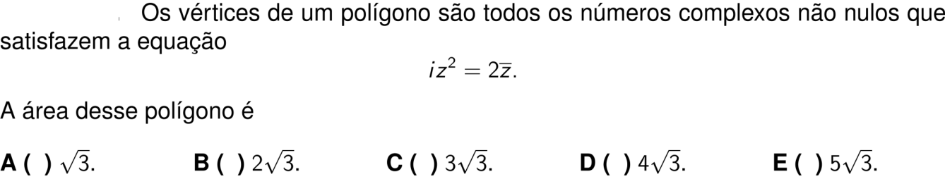 Questão 4 no caderno 1ª fase do ITA 2026