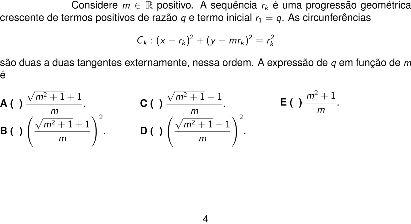 Questão 12 no caderno 1ª fase do ITA 2026