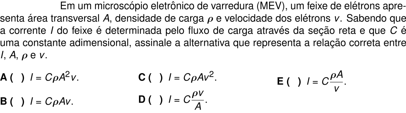 Questão 13 no caderno 1ª fase do ITA 2026