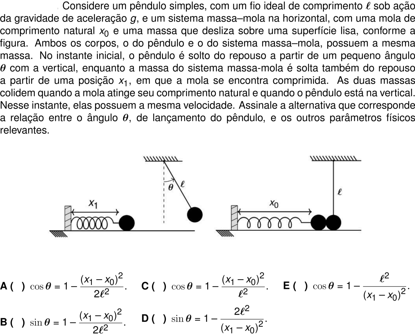 Questão 17 no caderno 1ª fase do ITA 2026