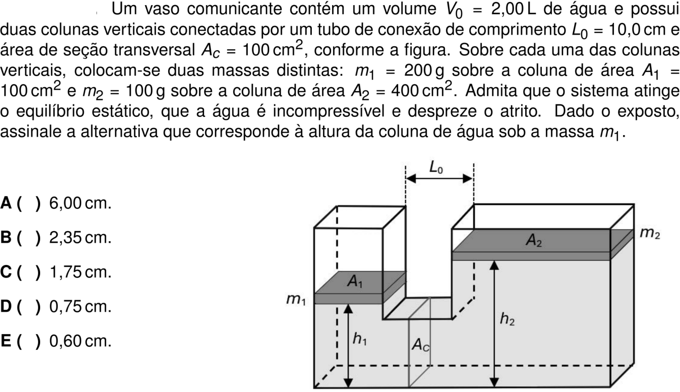 Questão 18 no caderno 1ª fase do ITA 2026