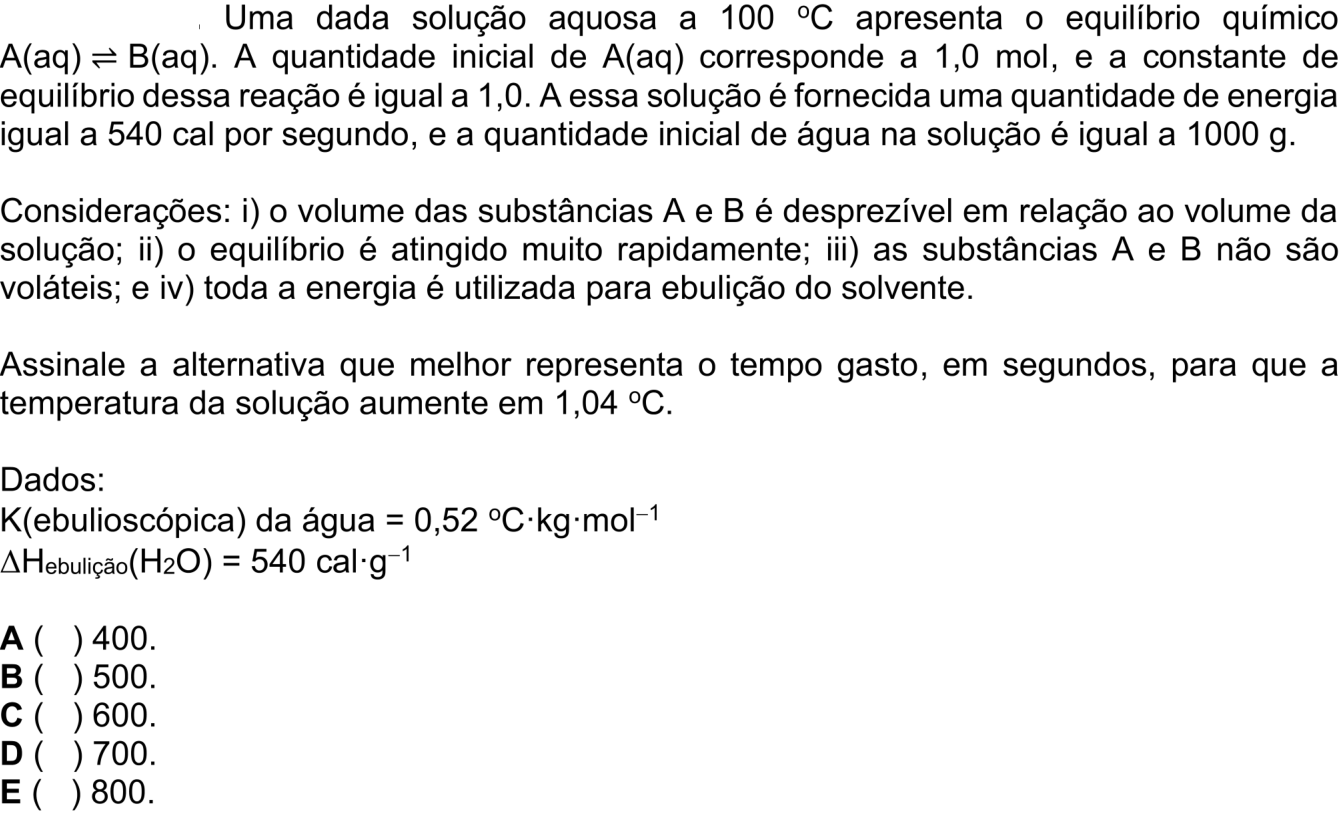 Questão 30 no caderno 1ª fase do ITA 2026