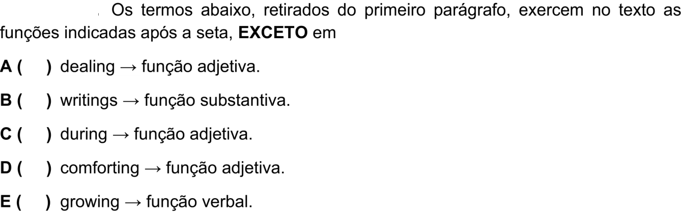 Questão 38 no caderno 1ª fase do ITA 2026