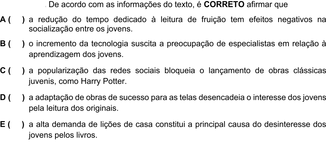 Questão 40 no caderno 1ª fase do ITA 2026