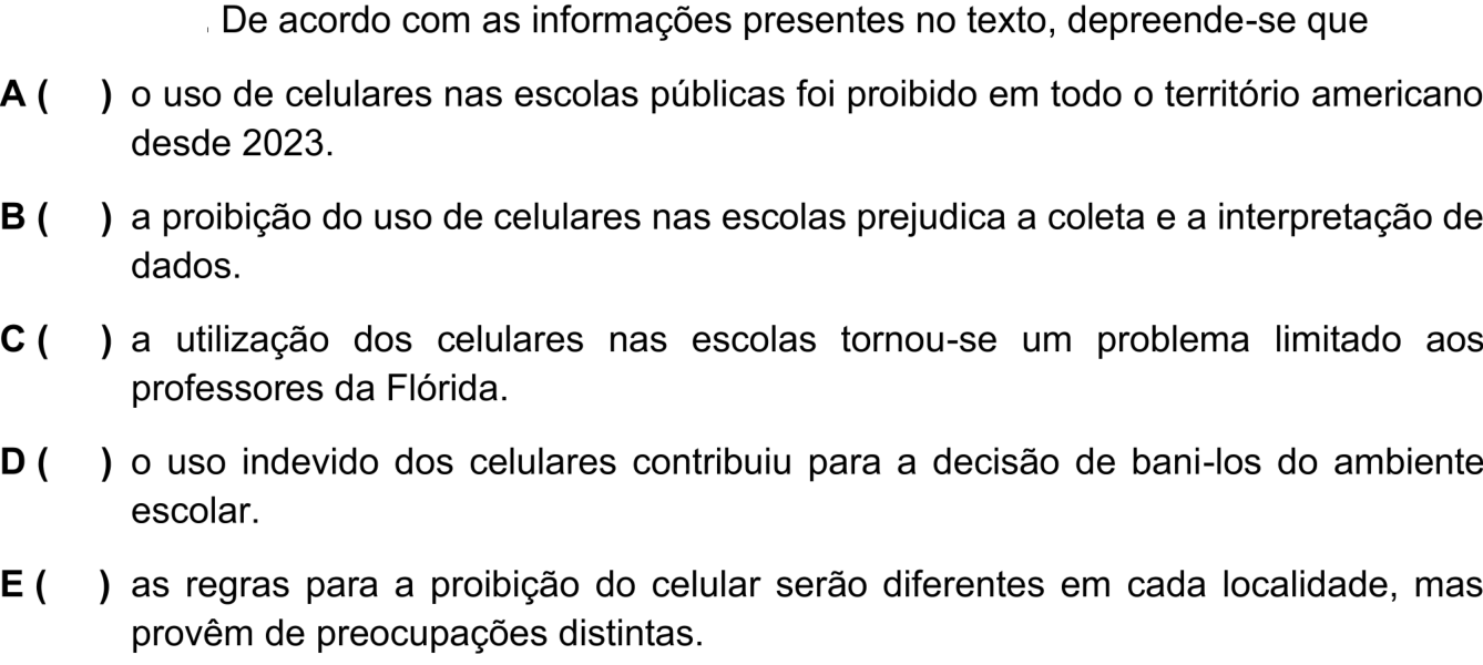 Questão 42 no caderno 1ª fase do ITA 2026