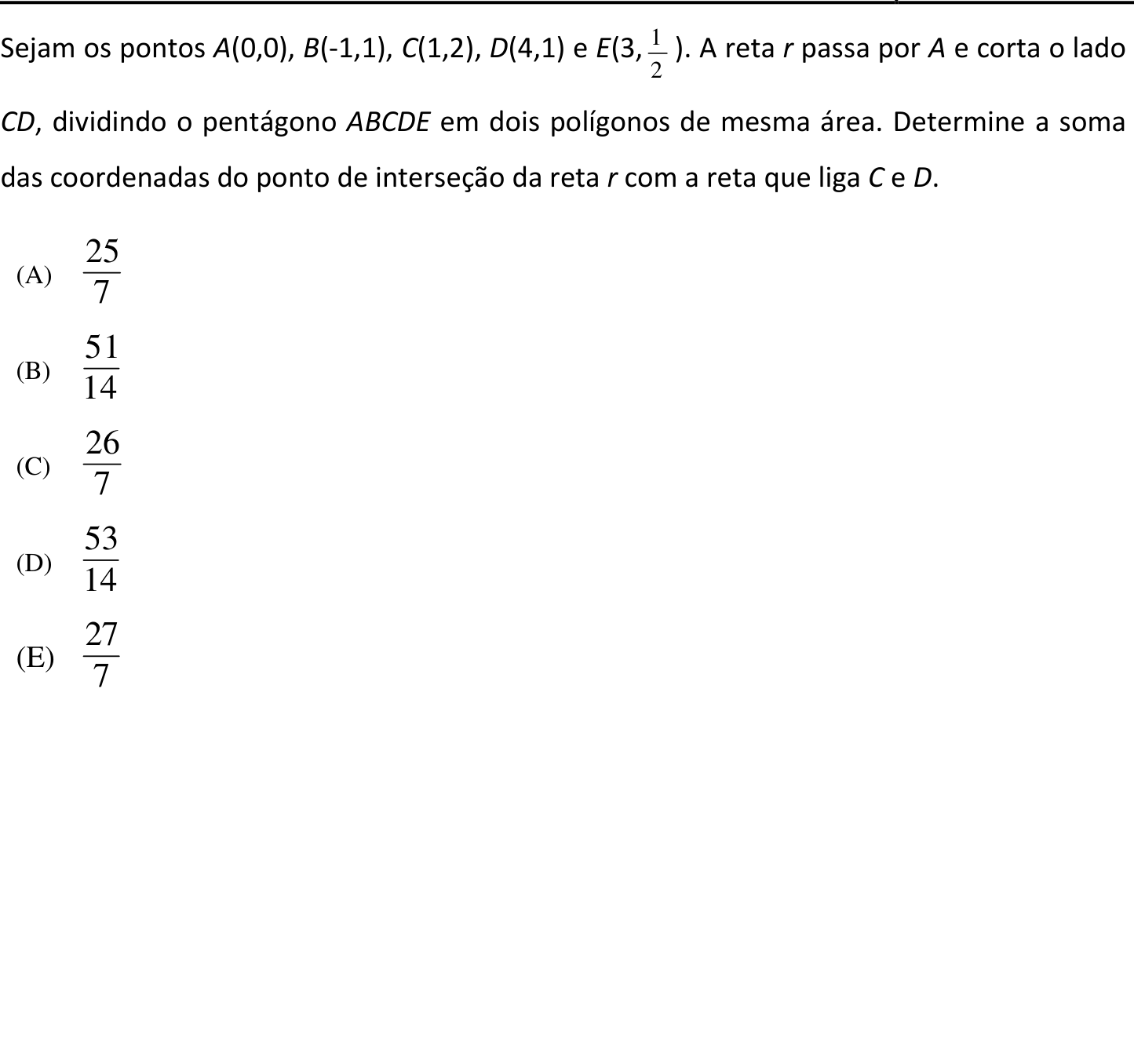 Questão 12 no caderno Prova objetiva do IME 2017