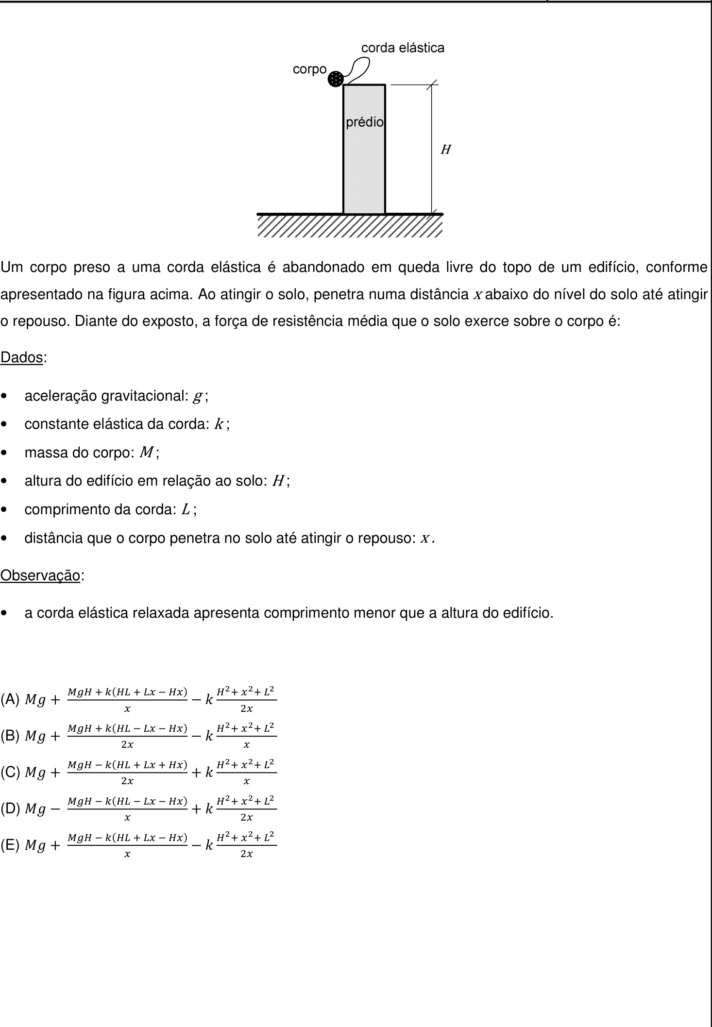 Questão 20 no caderno Prova objetiva do IME 2017