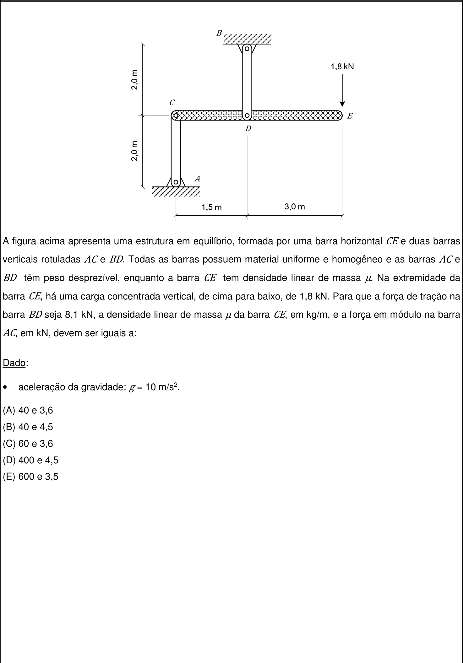 Questão 21 no caderno Prova objetiva do IME 2017