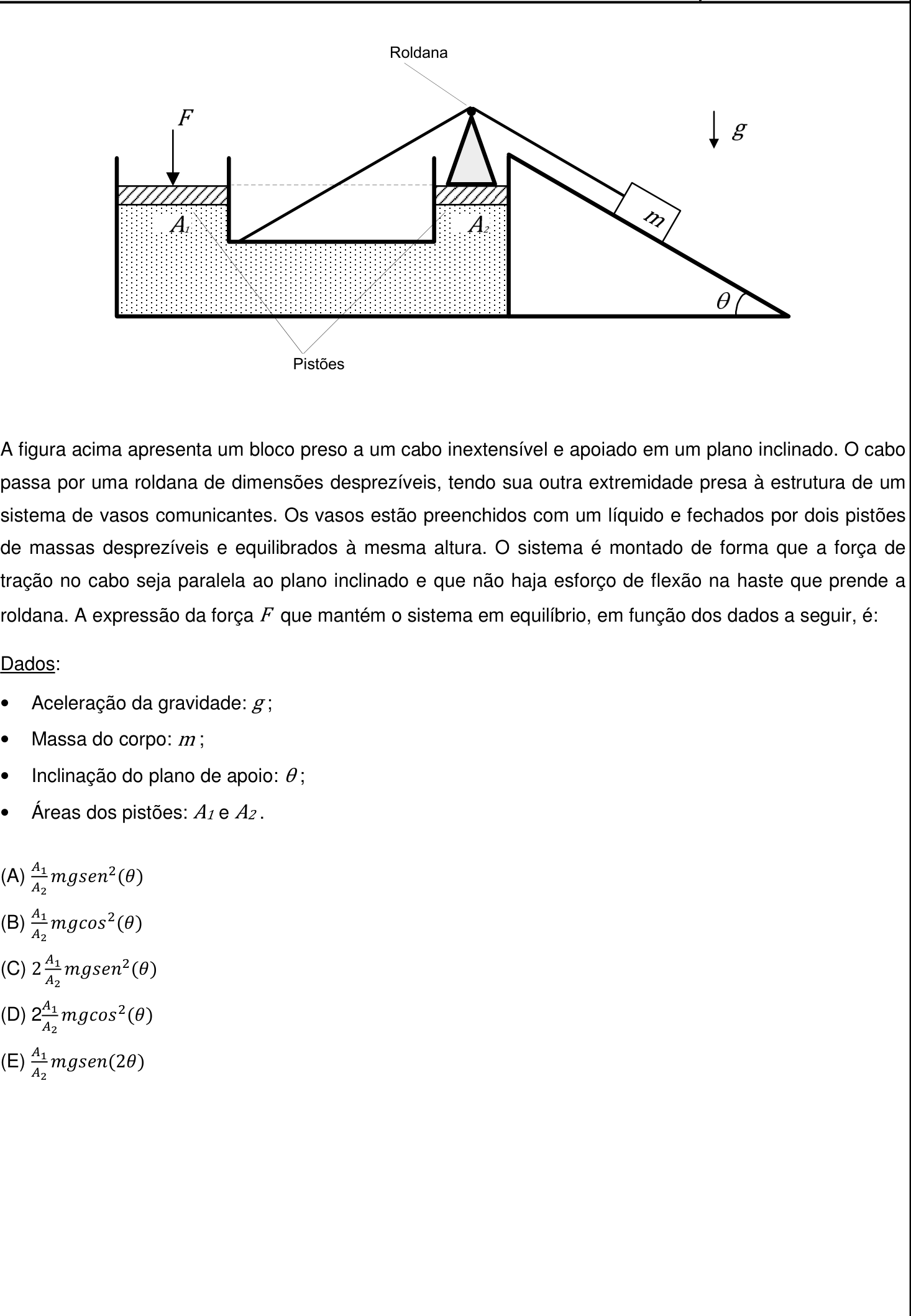 Questão 22 no caderno Prova objetiva do IME 2017