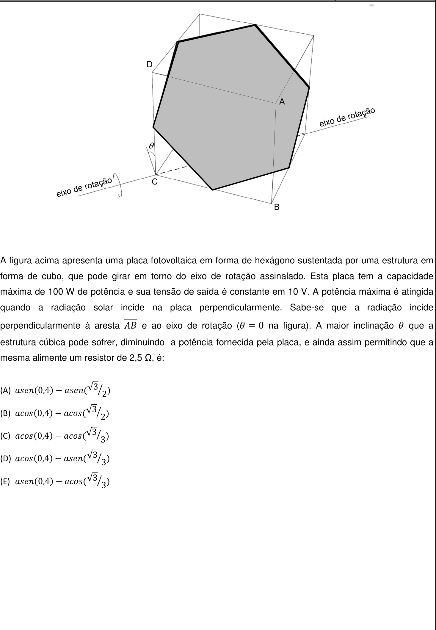 Questão 25 no caderno Prova objetiva do IME 2017