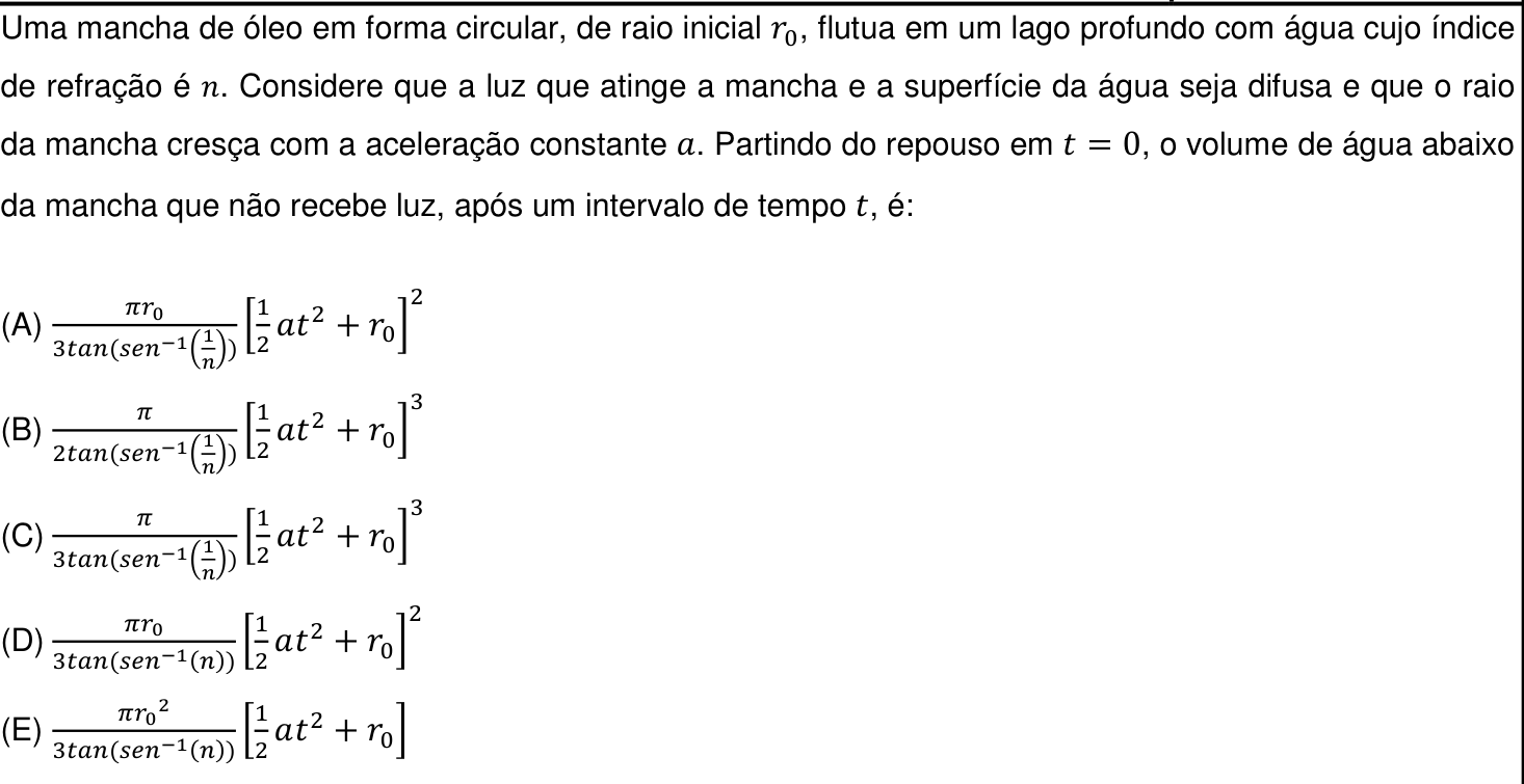 Questão 28 no caderno Prova objetiva do IME 2017